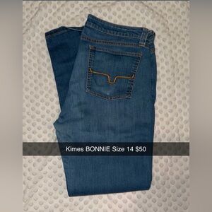 Kimes Ranch Skinny Jeans - Medium Blue with Tan Stitching